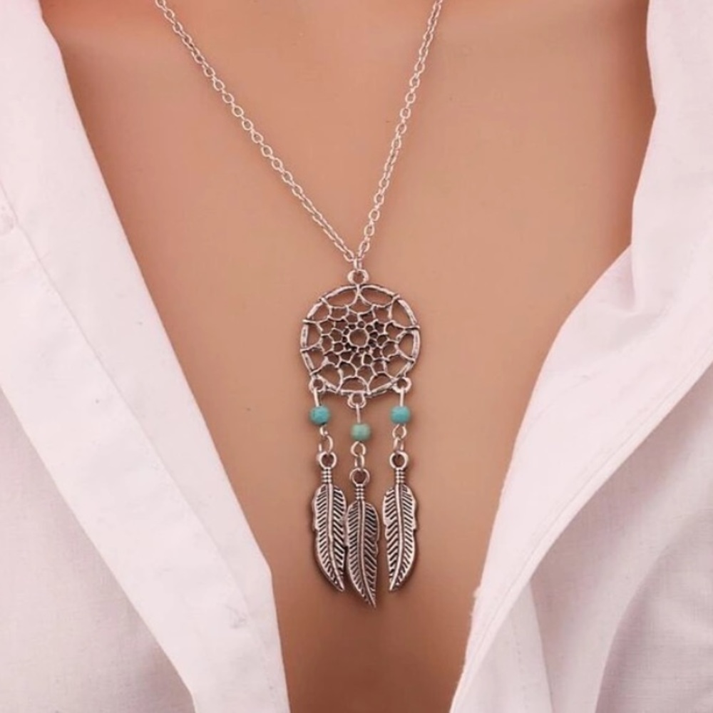 Dreamcatcher and Feather Necklace